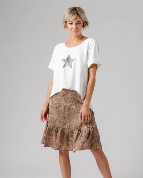 Mi Moso Sophia Skirt Loepard Print