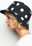 Federation Bucket Hat Black and White Polka Dot