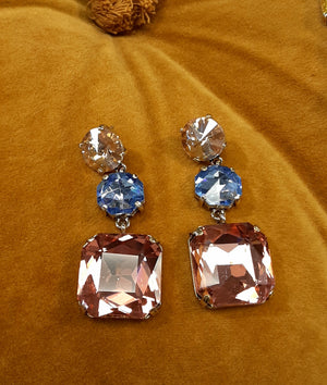 Sisters Matter - Crystal drop earrings