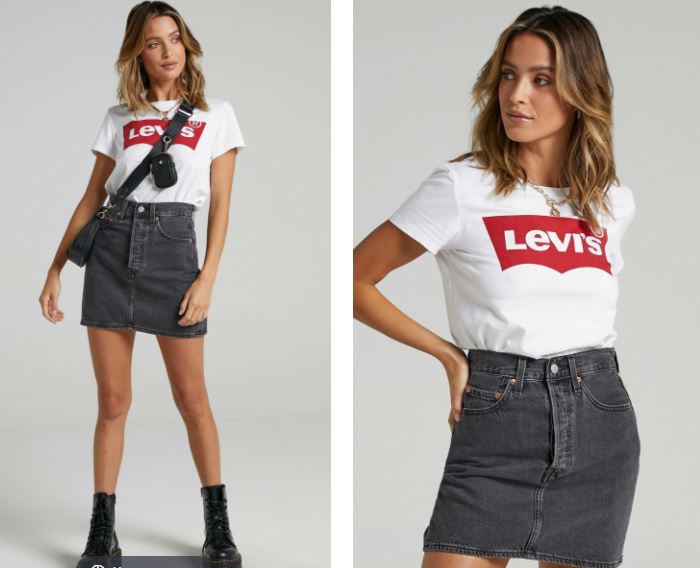 Levi's Ribcage Denim Skirt
