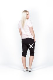 Home Lee 3/4 Apartment Pants Black with White X Print