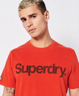 Superdry Vintage CL Classic Tee in Denim Co Rust