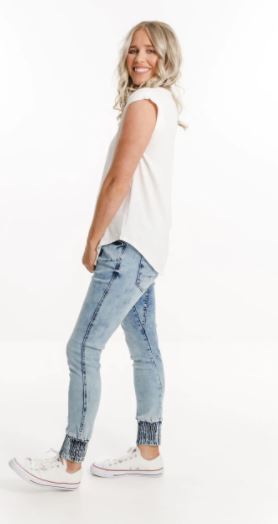 Home-lee Weekender Jean - Snow Wash