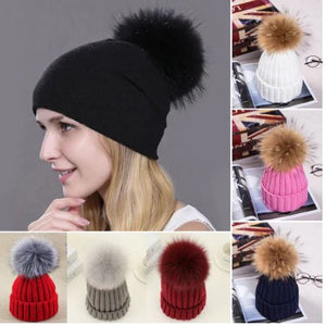 Sisters Matter Wide Ribbed Beanie with Pompom