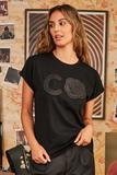 Cooper C Flowers Tee Shirt Black