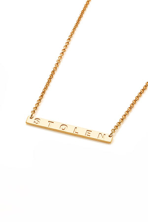 Stolen Girlfriends Club Stolen Plank Necklace - Gold 18k Plated