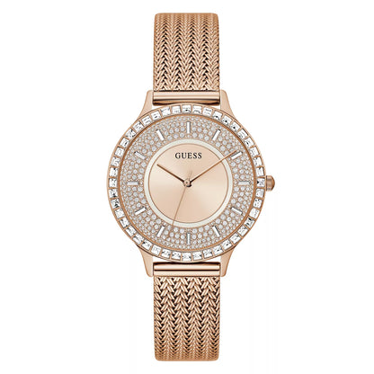 Guess Soiree with Mesh Bracelet in Rose Gold