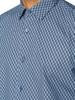Ben Sherman Fine Geo Print Long Sleeve - Dark Navy