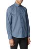 Ben Sherman Fine Geo Print Long Sleeve - Dark Navy