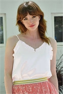 Coop Cami Soul Sister in Ivory, Black and Green