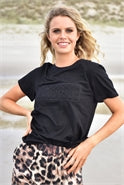 Cooper Quilty Pleasure T Shirt in White or Black
