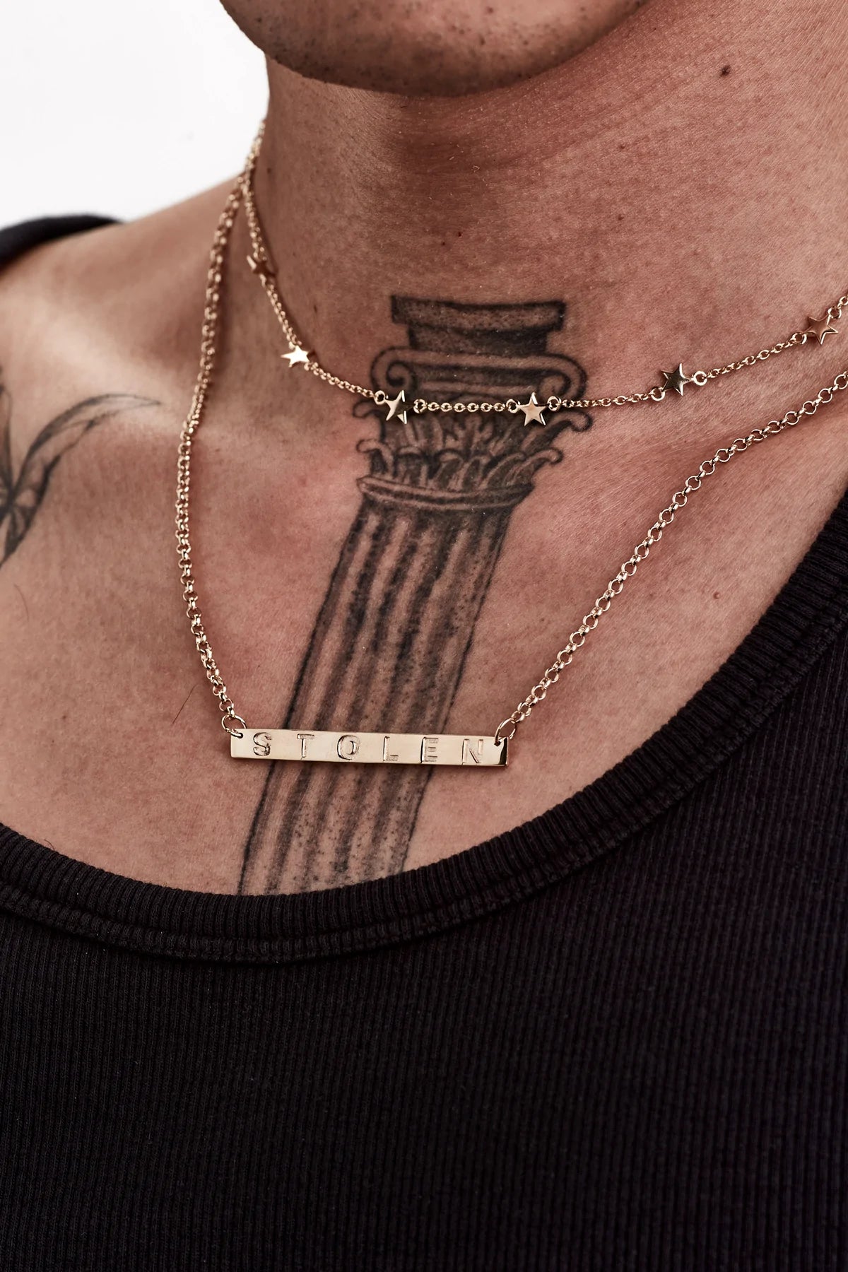 Stolen Girlfriends Club Stolen Plank Necklace - Gold 18k Plated