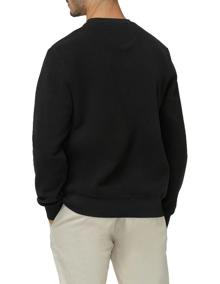 Ben Sherman Teddy Fleece Sweat in Navy or Black