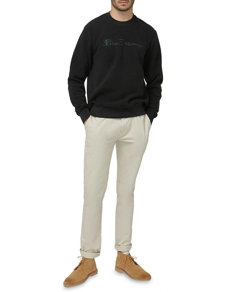 Ben Sherman Teddy Fleece Sweat in Navy or Black
