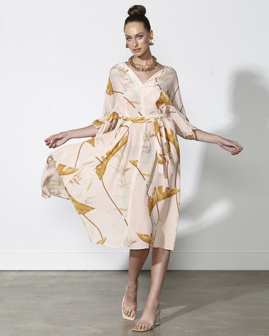 Fate + Becker Wild is the Wind Dress - Golden Palm