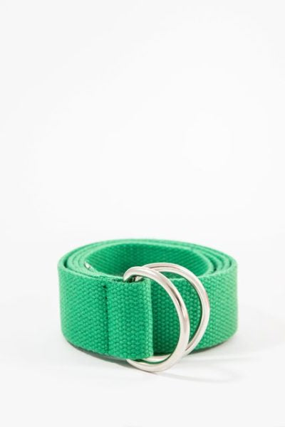Antler Canvas Belt D Ring - Navy and Green