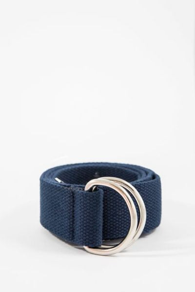 Antler Canvas Belt D Ring - Navy and Green