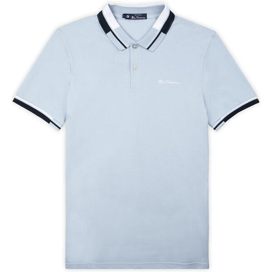 Ben Sherman STRIPE COLLAR PIQUE POLO