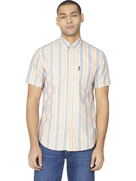 Ben Sherman Block Striped Short Sleeved Shirt