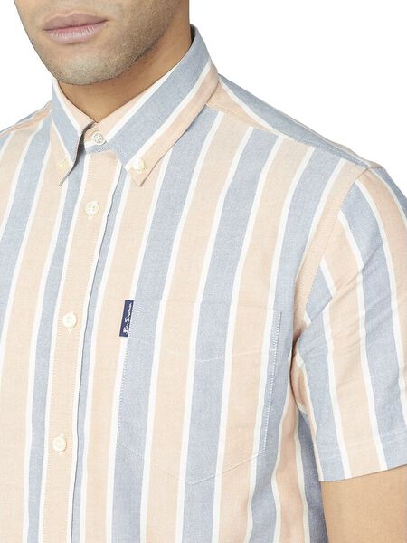 Ben Sherman Block Striped Short Sleeved Shirt