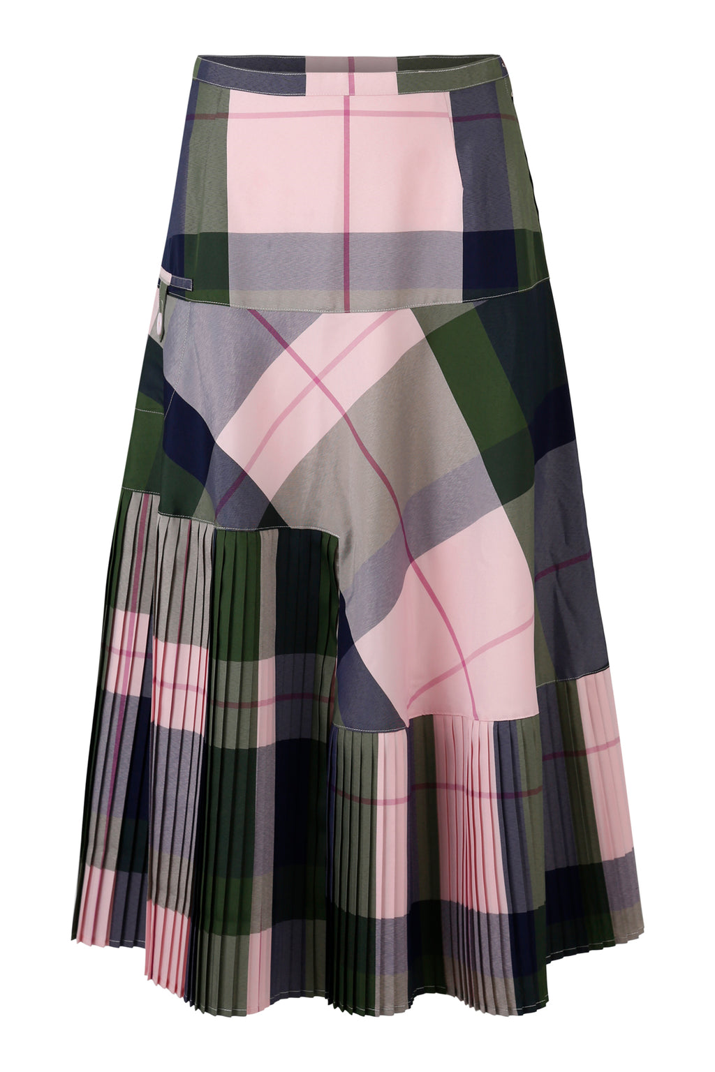 Cooper PLEATING ROMANCE Skirt - Olive & Pink