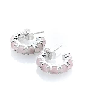 Stolen Girlfriends Club - Halo Cluster Earring Pink Quartz