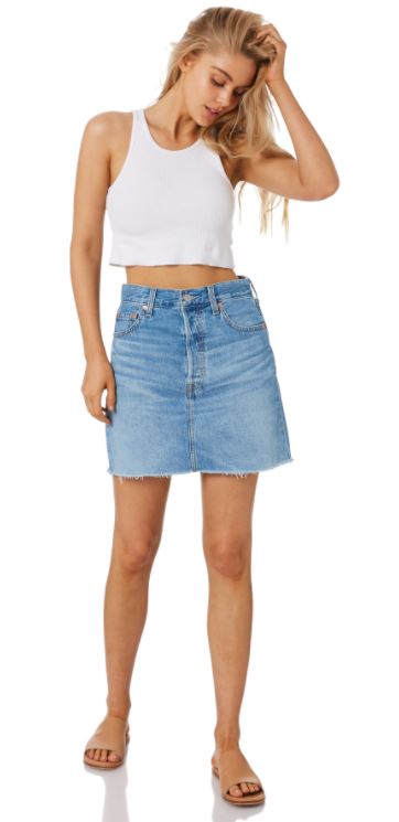 Levi's Ribcage Denim Skirt