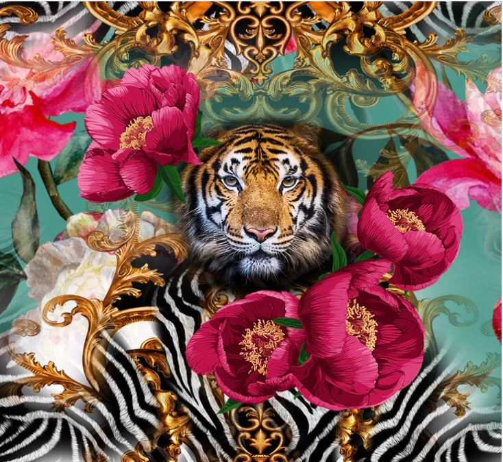 Victoria Jane Peony Tiger Wall Art