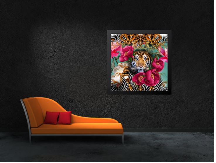 Victoria Jane Peony Tiger Wall Art