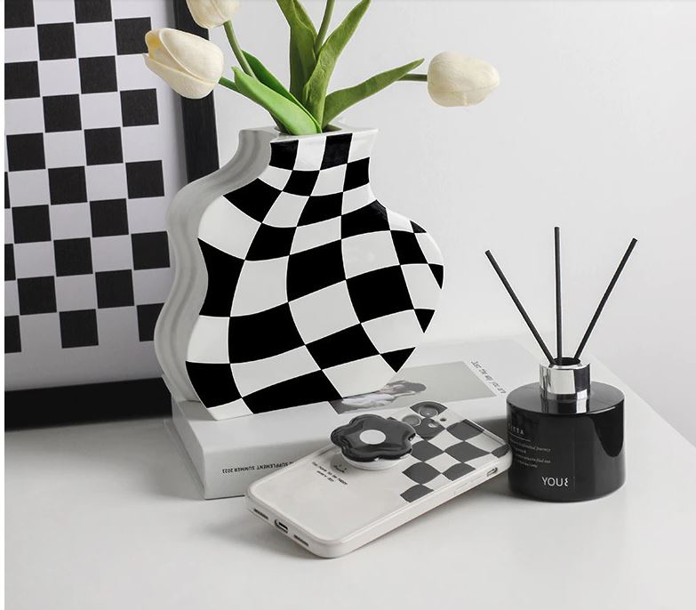 Sisters Matter Checker Vase