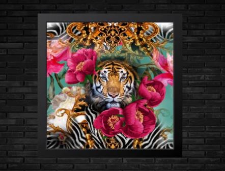 Victoria Jane Peony Tiger Wall Art