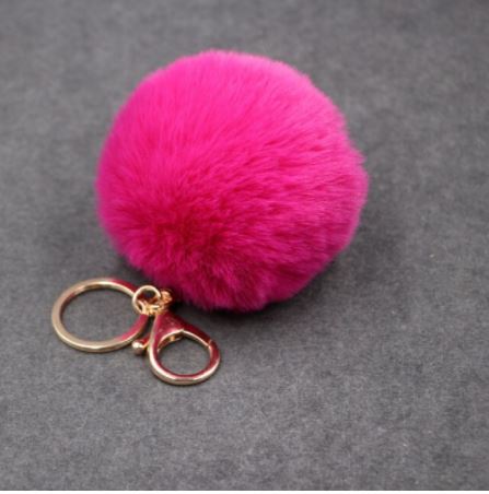 Sisters Matter Fluffy Pom Pom Key Rings