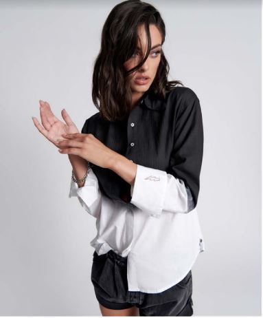 One Teaspoon Fade Out Tuxedo Shirt