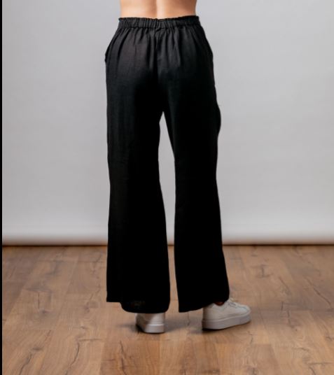 Moss Mabel Linen Pant in Sand or Black