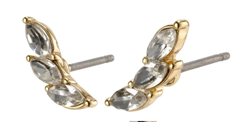Pilgrim Jewellery Mathilde Earrings - Gold Plated - Crystal