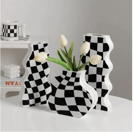 Sisters Matter Checker Vase