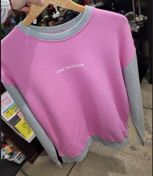 One Teaspoon Bleach Unisex Logo Sweater in Rose