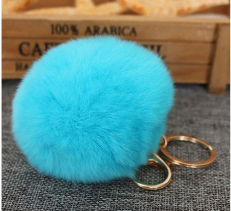 Sisters Matter Fluffy Pom Pom Key Rings