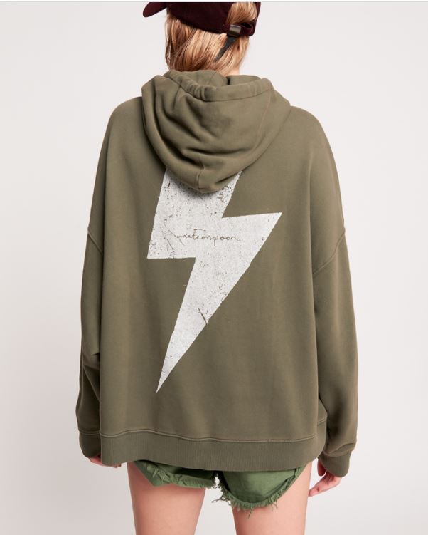 One Teaspoon LIGHTNING BOLT KHAKI BATWING HOODY