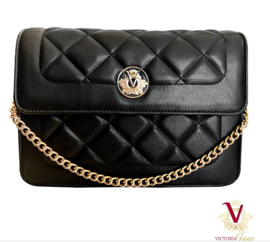 Victoria Jane Crossbody Black with Canvass Strap