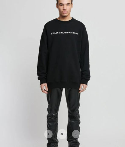 Stolen Girlfriends Club Text Logo Crew Sweat black