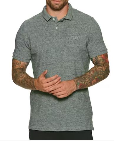 Superdry Classic Pique Polo Tee in Navy or Black