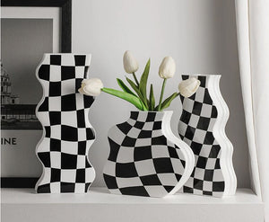Sisters Matter Checker Vase