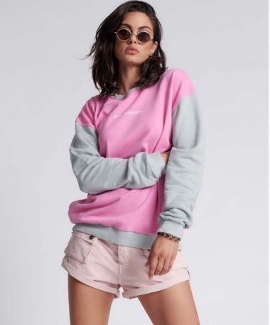 One Teaspoon Bleach Unisex Logo Sweater in Rose