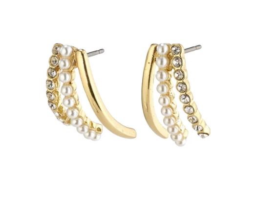 Pilgrim Jewellery Cherished Earrings - Gold Plated - Crystal