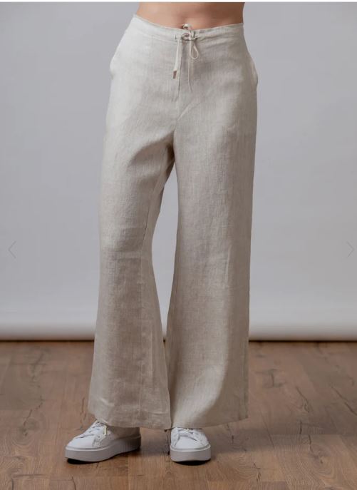 Moss Mabel Linen Pant in Sand or Black