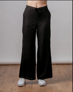 Moss Mabel Linen Pant in Sand or Black