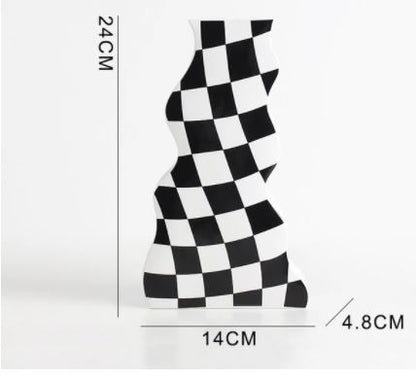 Sisters Matter Checker Vase