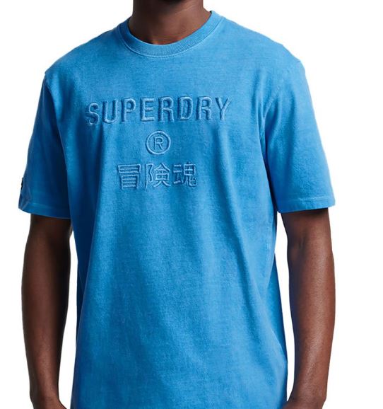 Superdry Code CL Garment Dye Loose Tee in Aqua or Orange