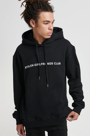 Stolen Girlfriends Club Texrt Logo Black Hoodie